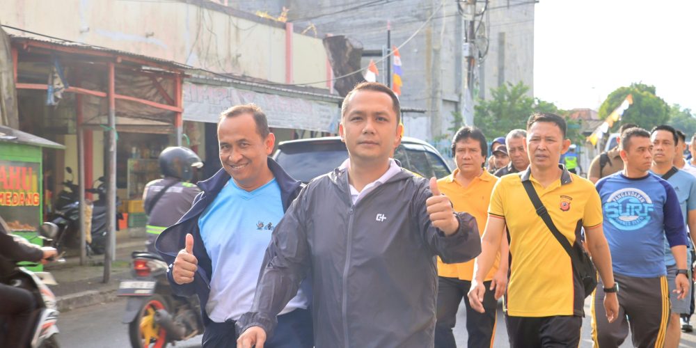 Kapolres Majalengka AKBP Willy Andrian,S.H.,S.I.K.,M.H. gelar Olahraga Bersama dengan Forkopimda dan masyarakat Kabupaten Majalengka